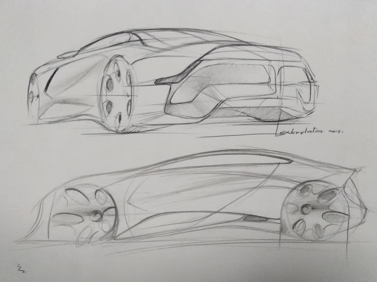 FUTURCUSTOMS，Automobile design，Hand drawn，
