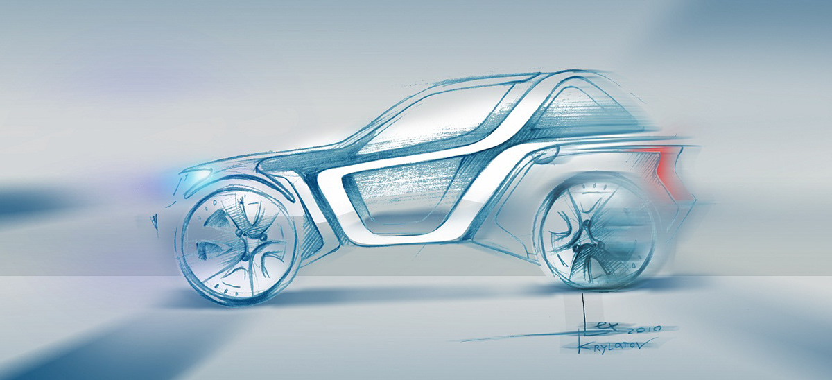 FUTURCUSTOMS，Automobile design，Hand drawn，