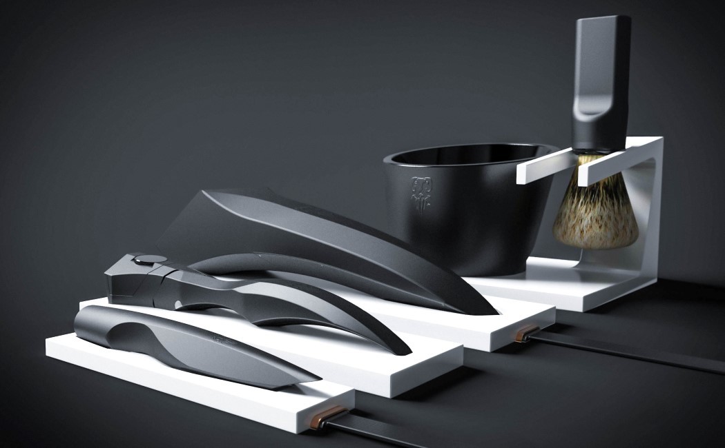 Male，razor，Nose hair trimmer，Brush + bowl，product design，