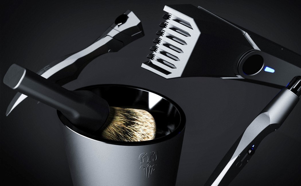 Male，razor，Nose hair trimmer，Brush + bowl，product design，