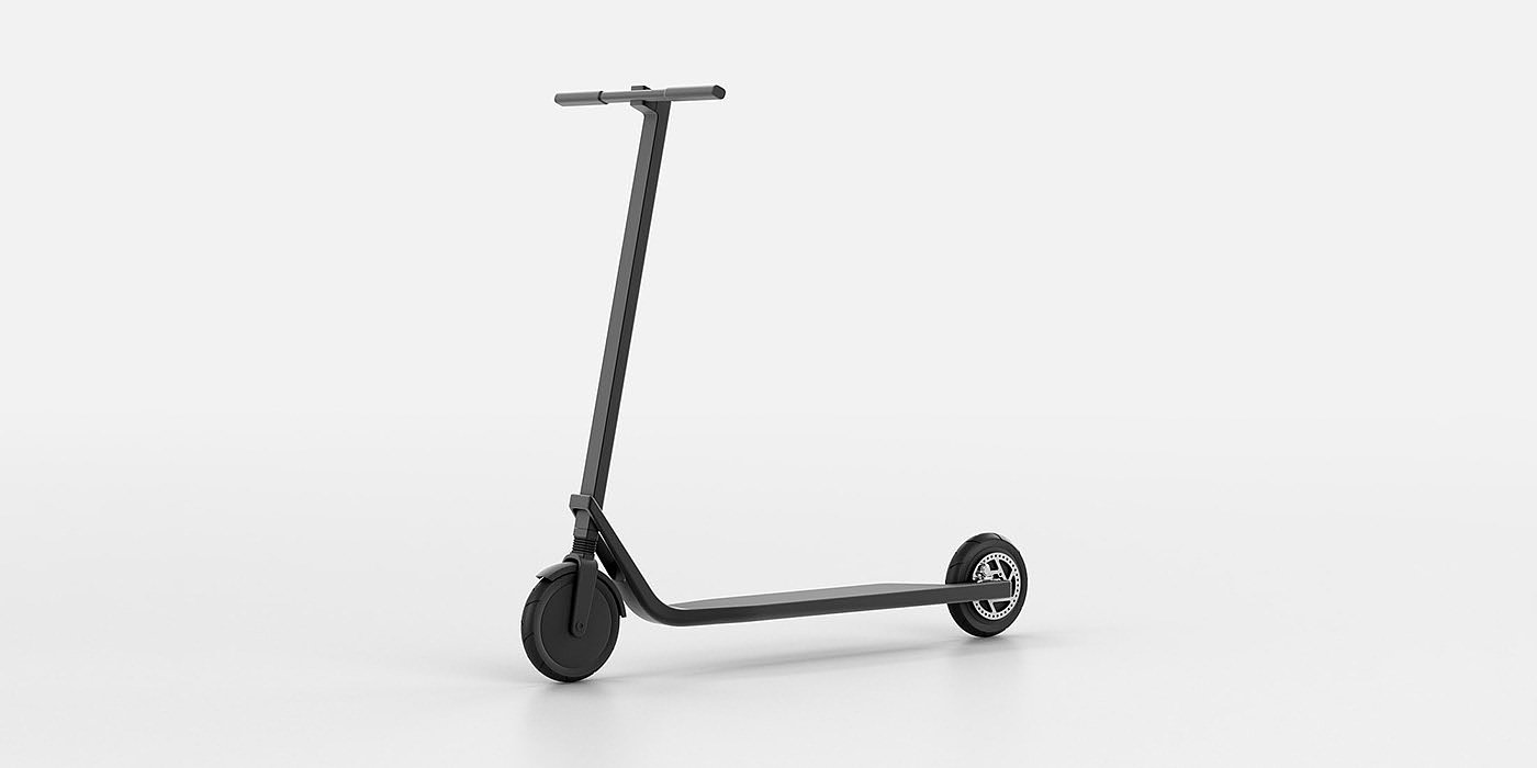 Scooter，visualization，3d，light，black，