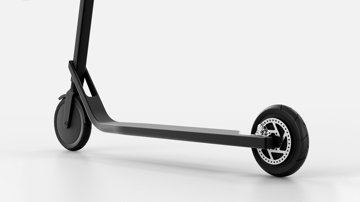 Scooter，visualization，3d，light，black，
