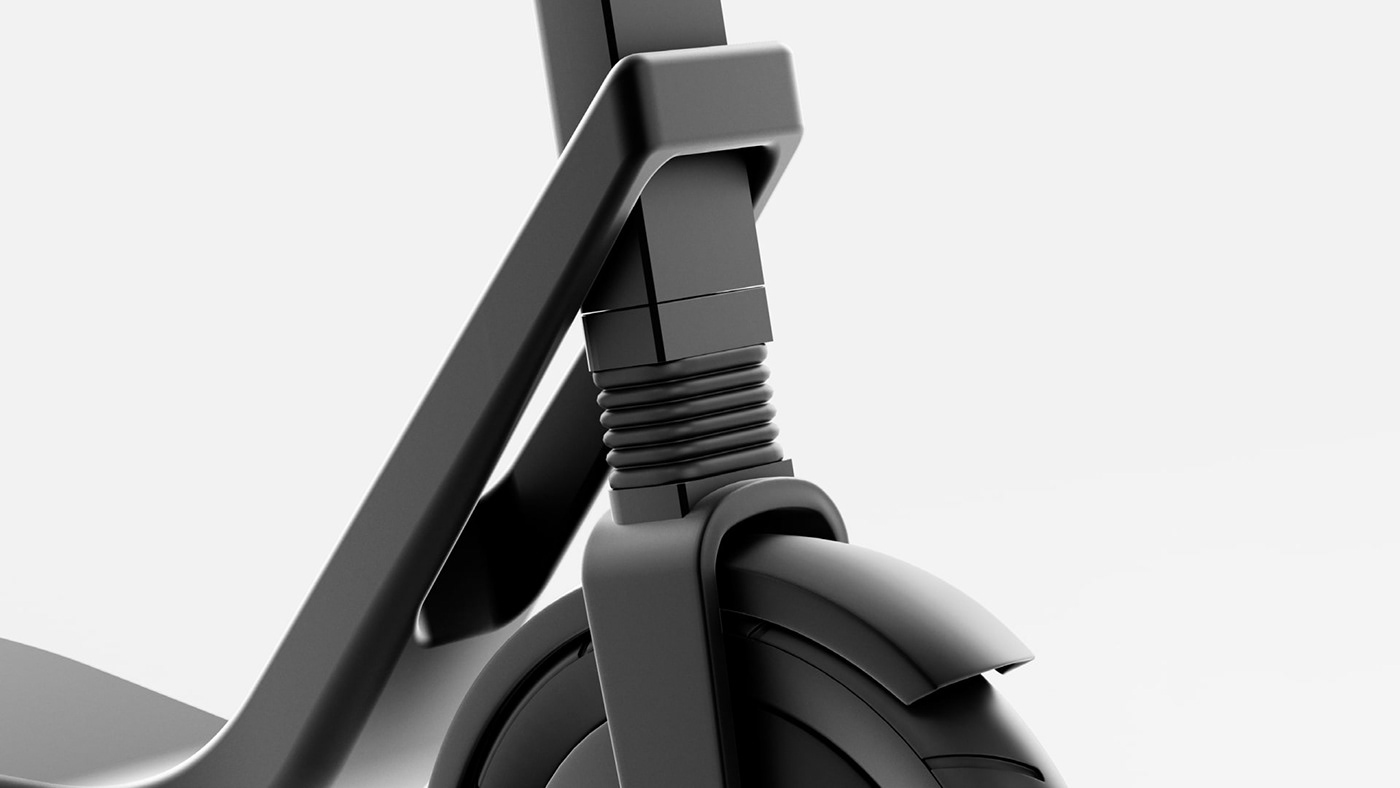 Scooter，visualization，3d，light，black，