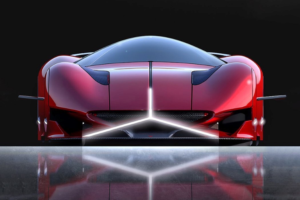 Sports car，solar energy，gules，handsome，