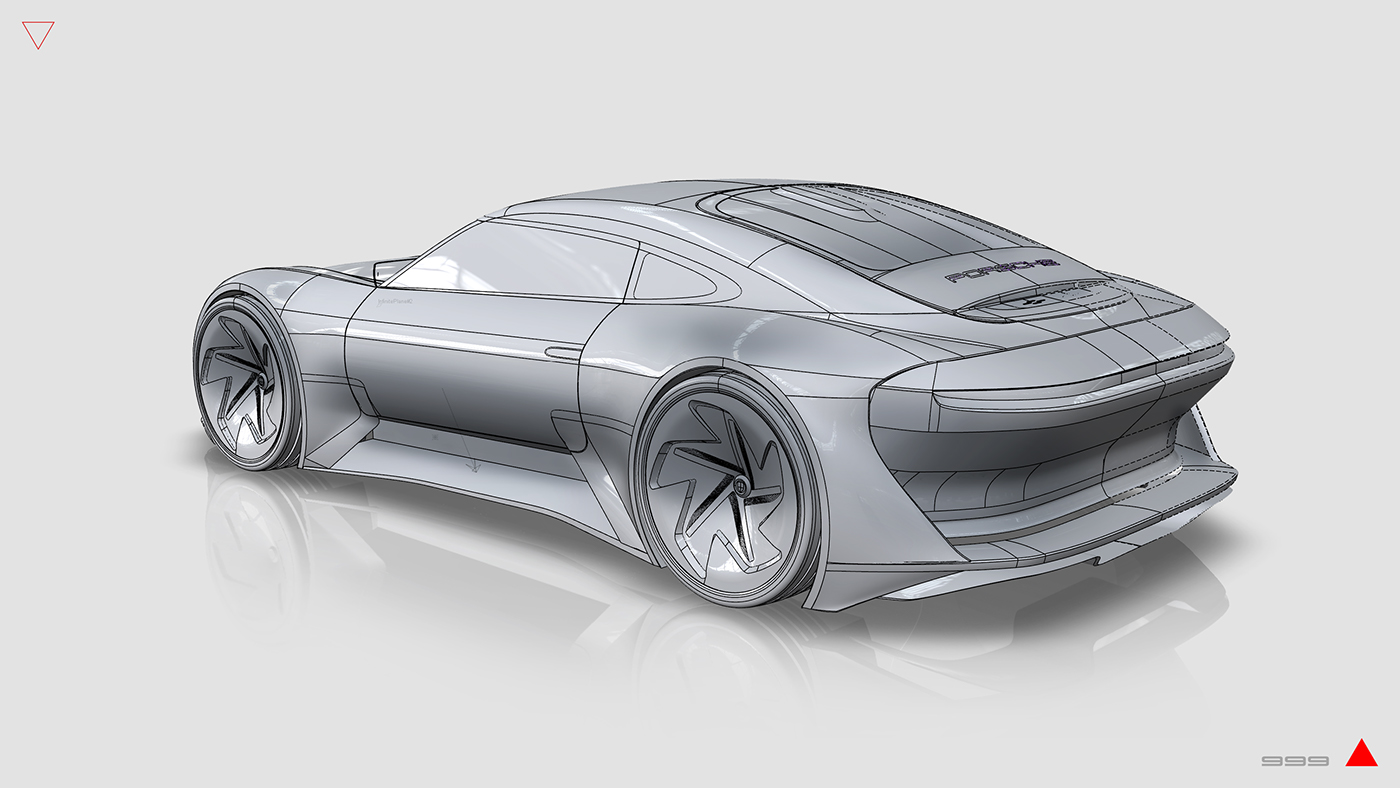 PORSCHE 999，Porsche 999，Hand drawn car，