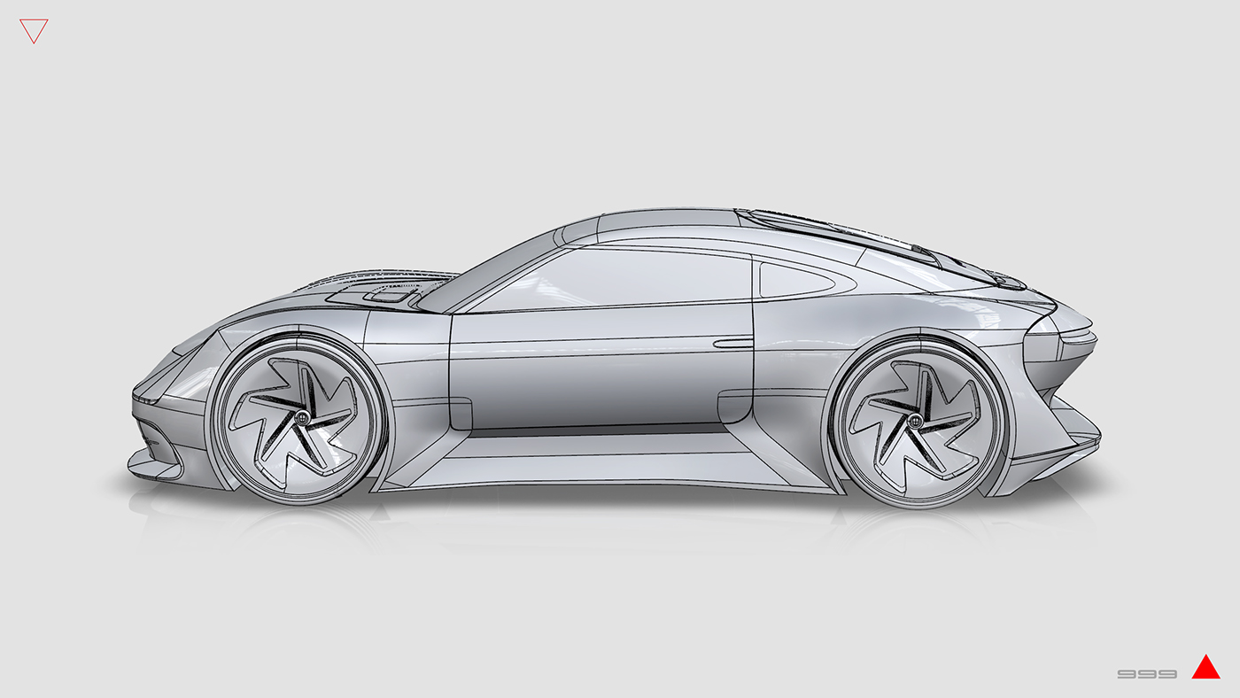 PORSCHE 999，Porsche 999，Hand drawn car，