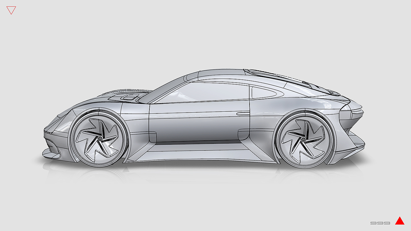 PORSCHE 999，Porsche 999，Hand drawn car，