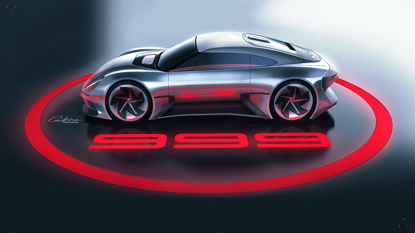 PORSCHE 999，Porsche 999，Hand drawn car，