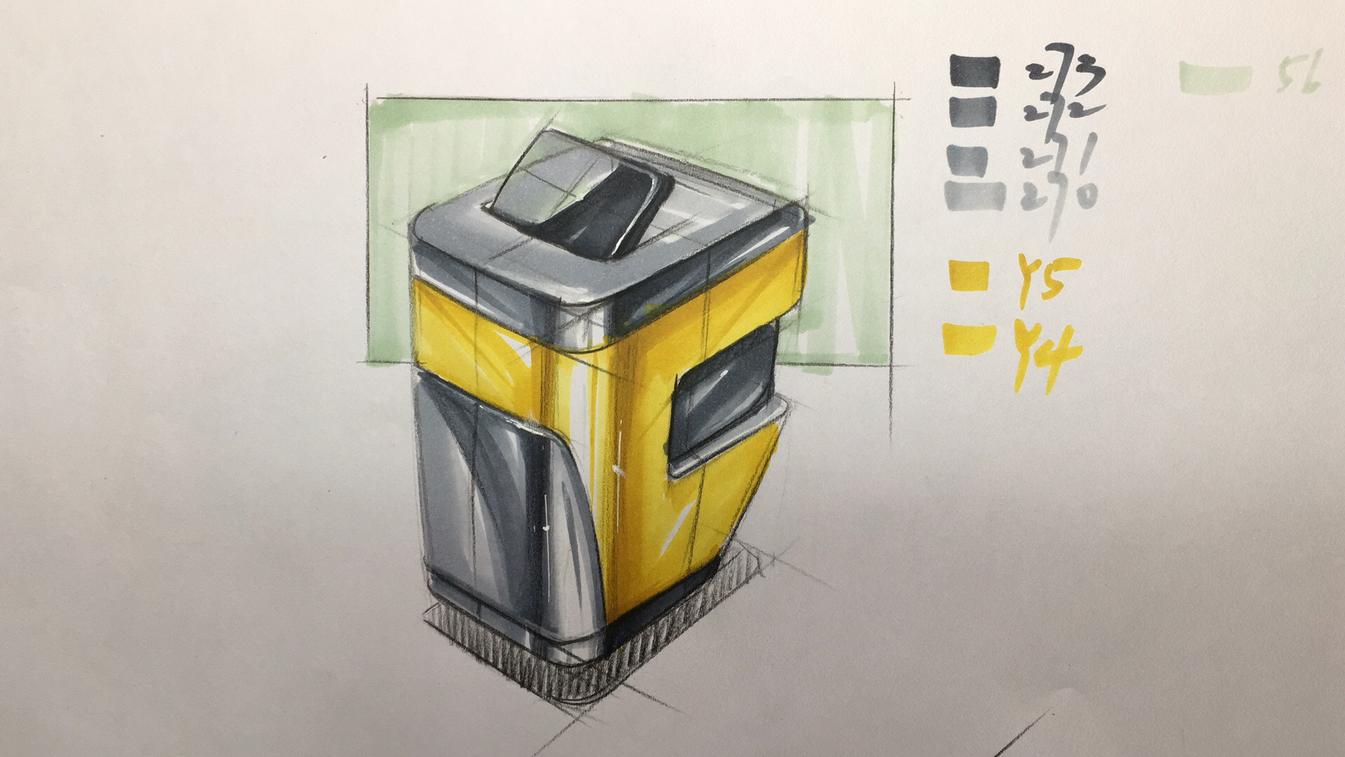 Hand drawn，industrial design，Hand drawn industrial design，Hand drawn design，Household appliances，Mark pen coloring，Hand drawn products，product design，