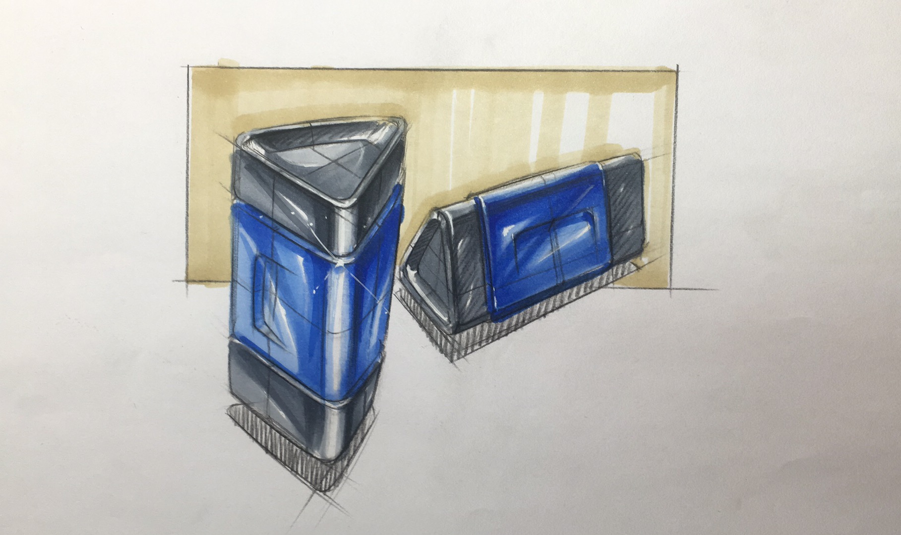 Hand drawn，industrial design，Hand drawn industrial design，Hand drawn design，Household appliances，Mark pen coloring，Hand drawn products，product design，