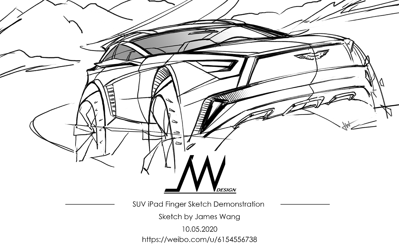 Aston Martin，Mobile painting，product design，Hand drawn products，vehicle，conceptual design，suv，industrial design，