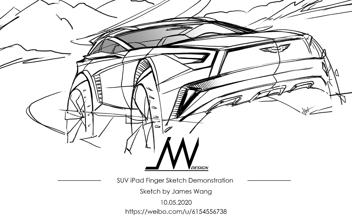 阿斯顿马丁，手机绘画，产品设计，产品手绘，交通工具，概念设计，suv，工业设计，