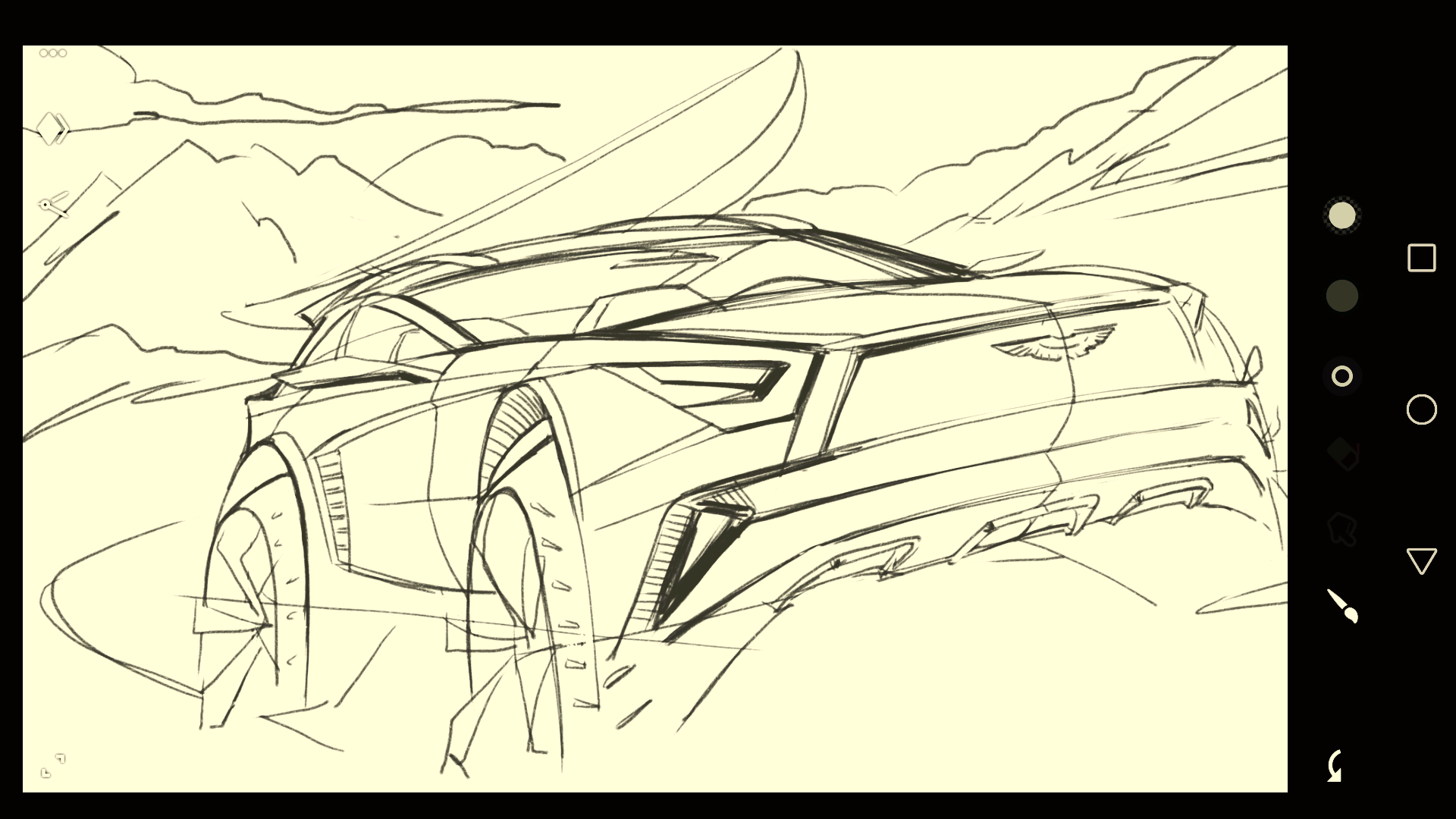 Aston Martin，Mobile painting，product design，Hand drawn products，vehicle，conceptual design，suv，industrial design，