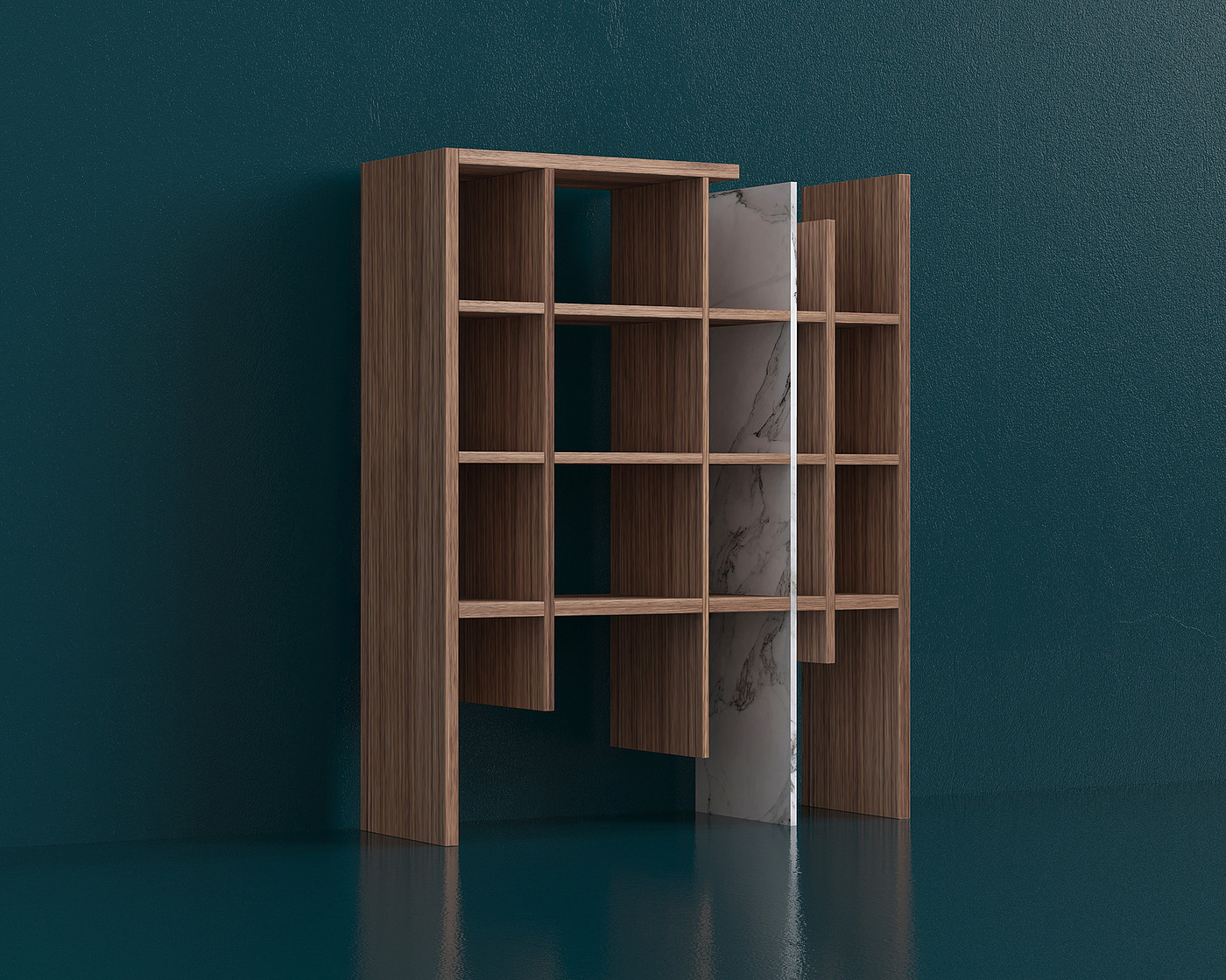 Incompleto Bookcase，书柜，展示柜，收纳，