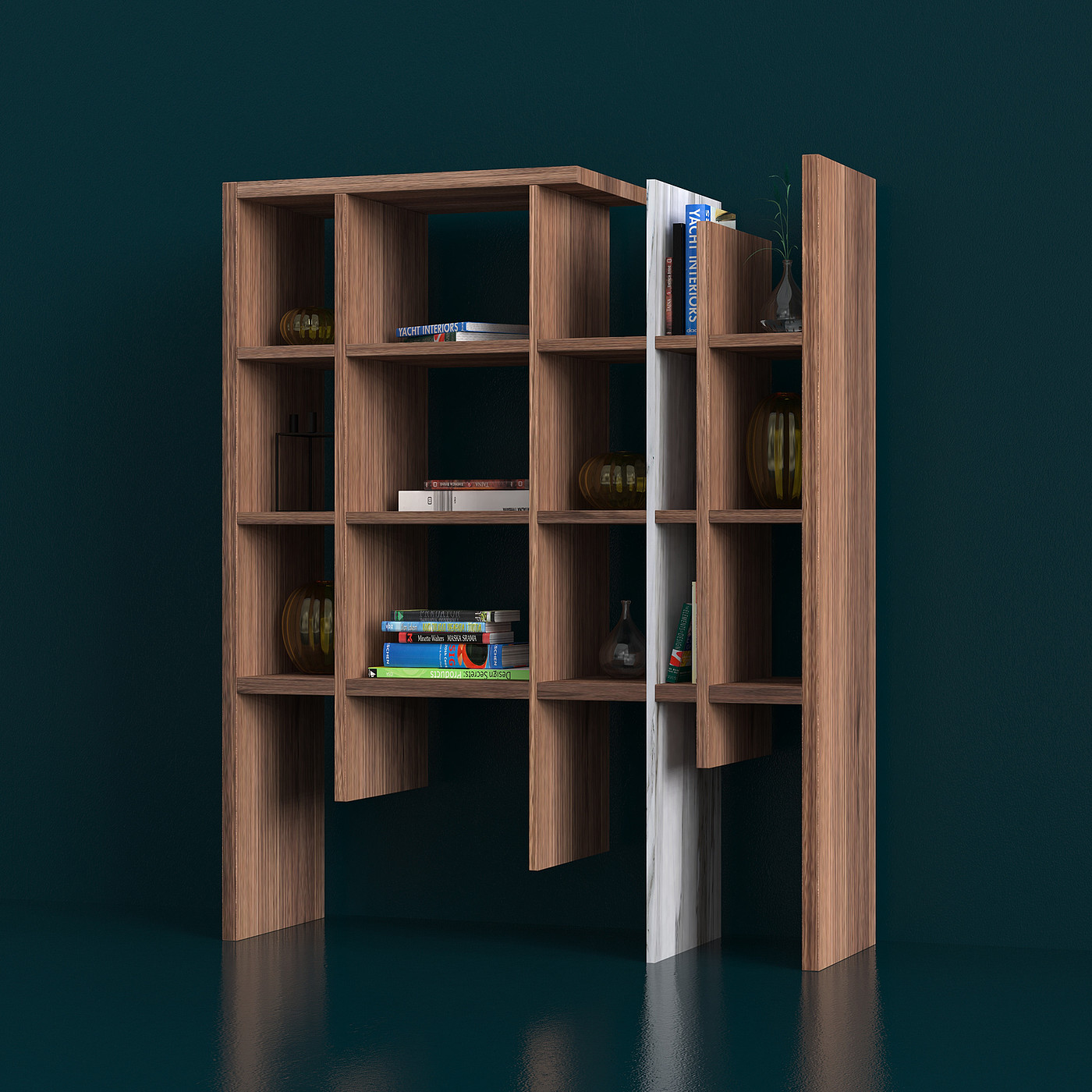 Incompleto Bookcase，书柜，展示柜，收纳，