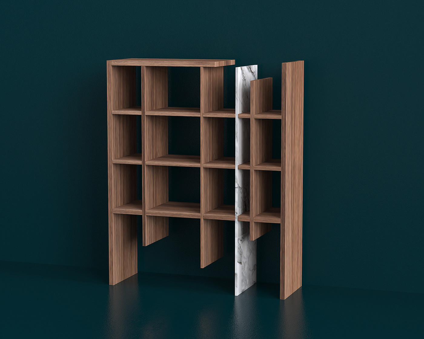 Incompleto Bookcase，书柜，展示柜，收纳，