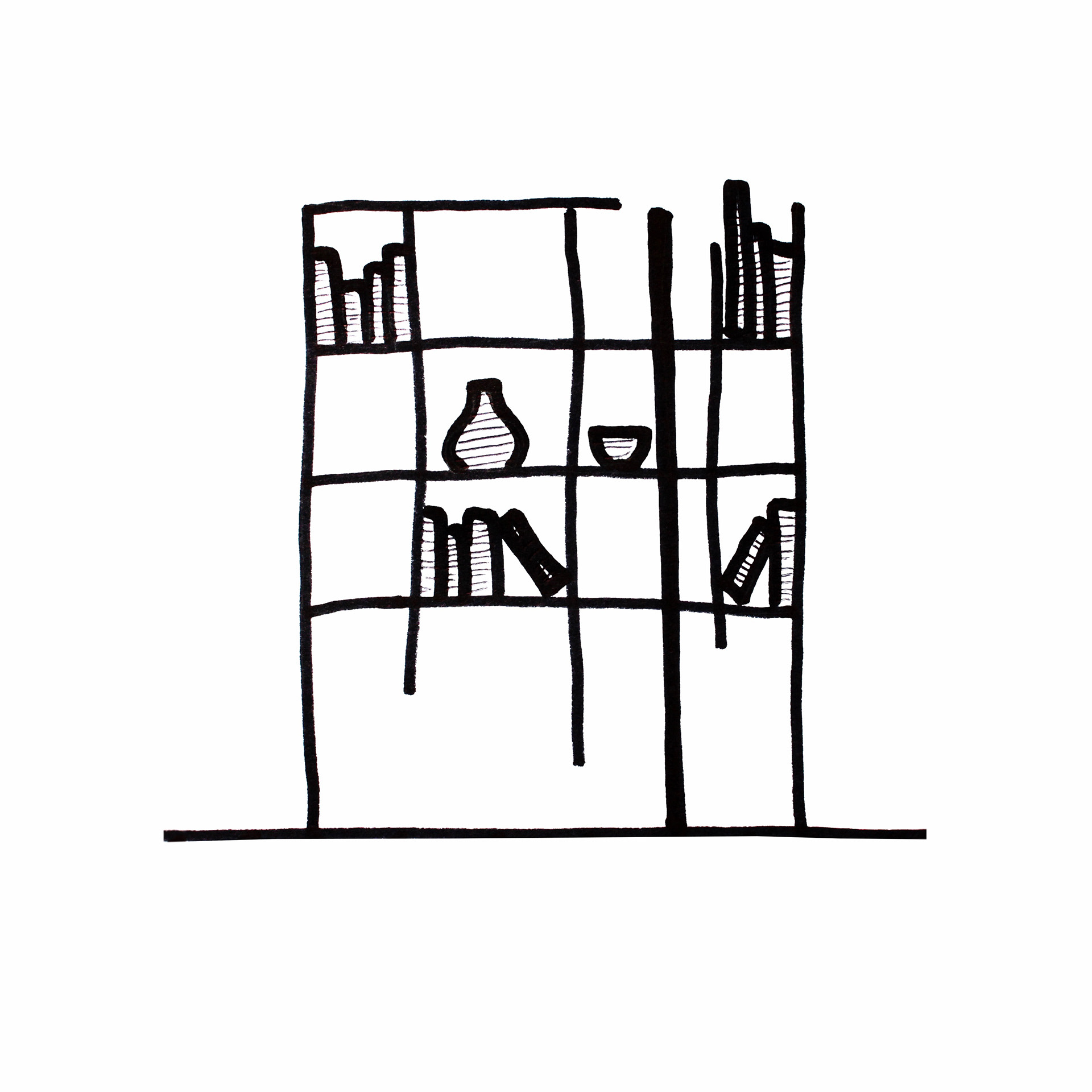 Incomplete Bookcase，Bookcase，Display cabinet，Receive，