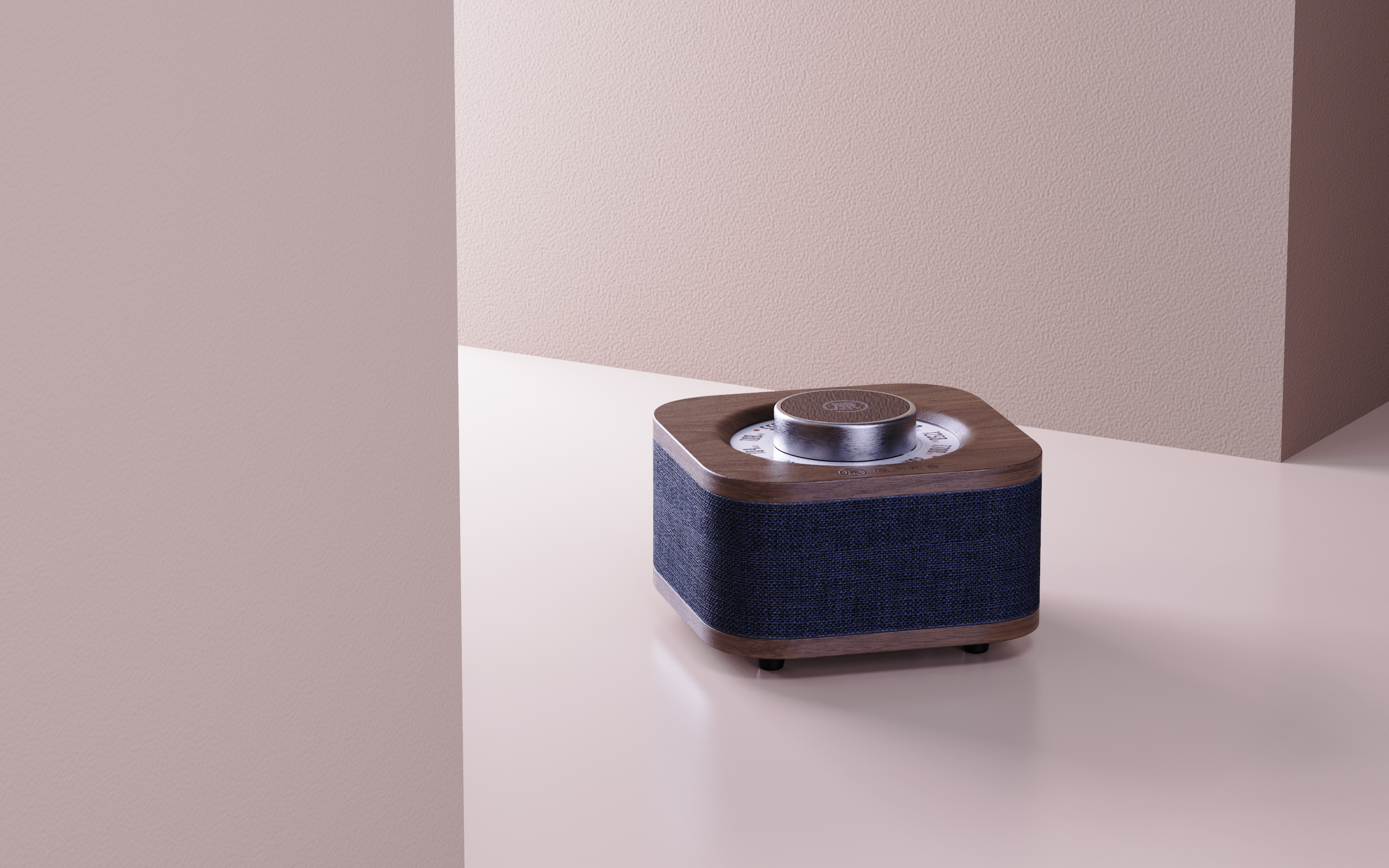 Bluetooth Speaker ，radio，fabric art，block，solid wood，