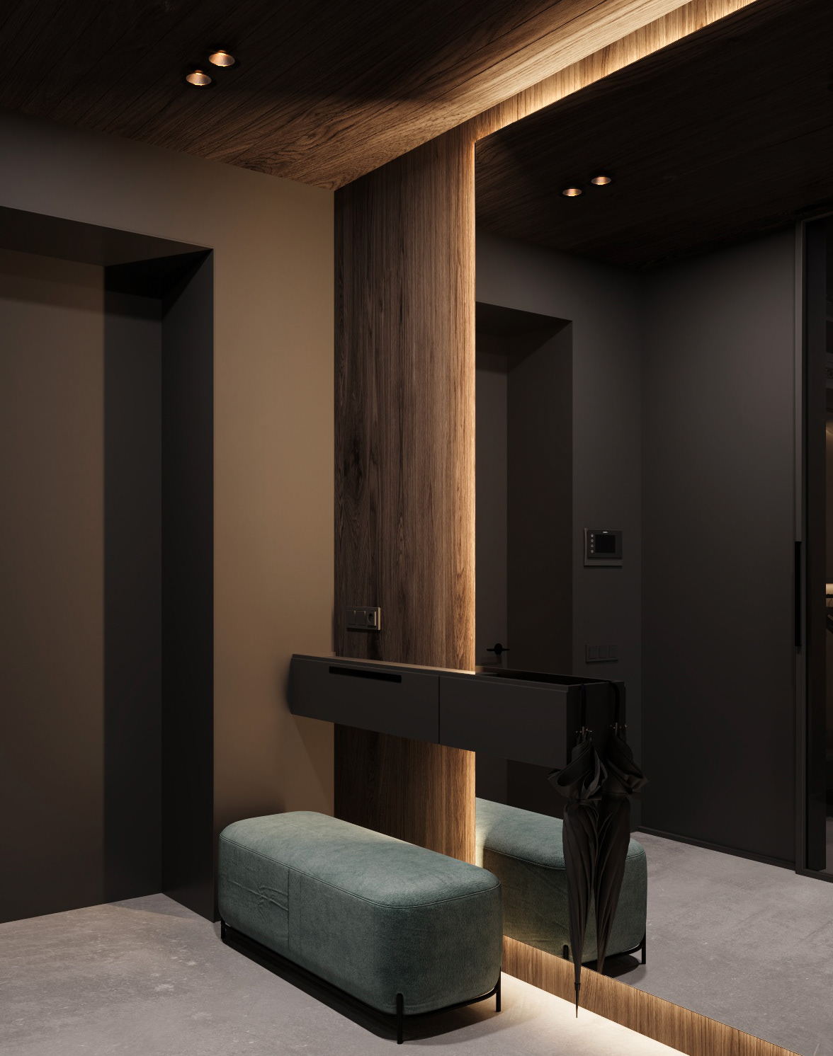 Interior design，wood，classical，bedroom，a living room，