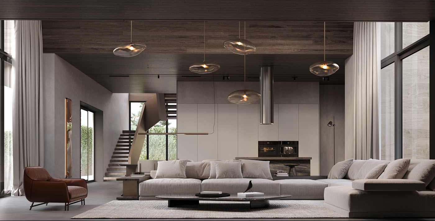 Interior design，wood，classical，bedroom，a living room，