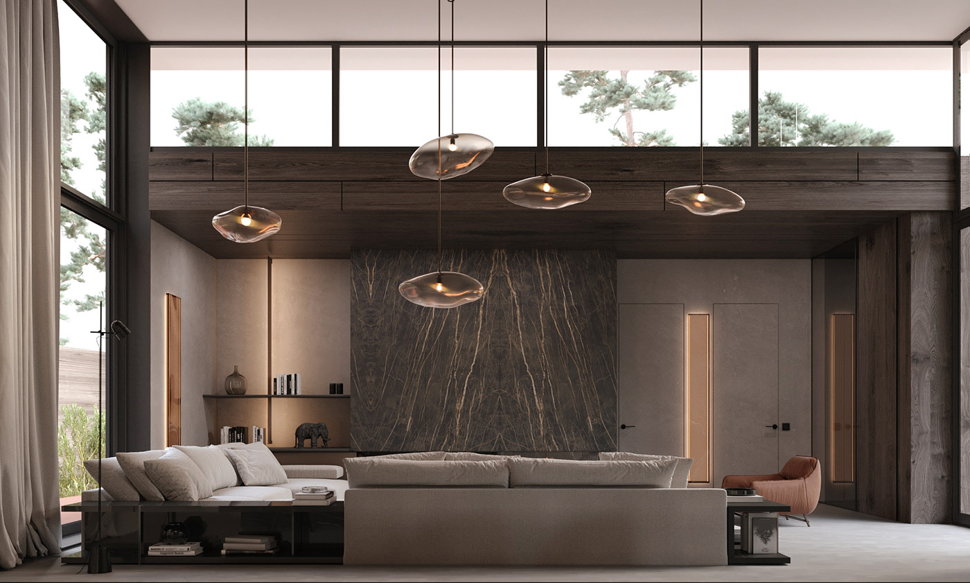 Interior design，wood，classical，bedroom，a living room，