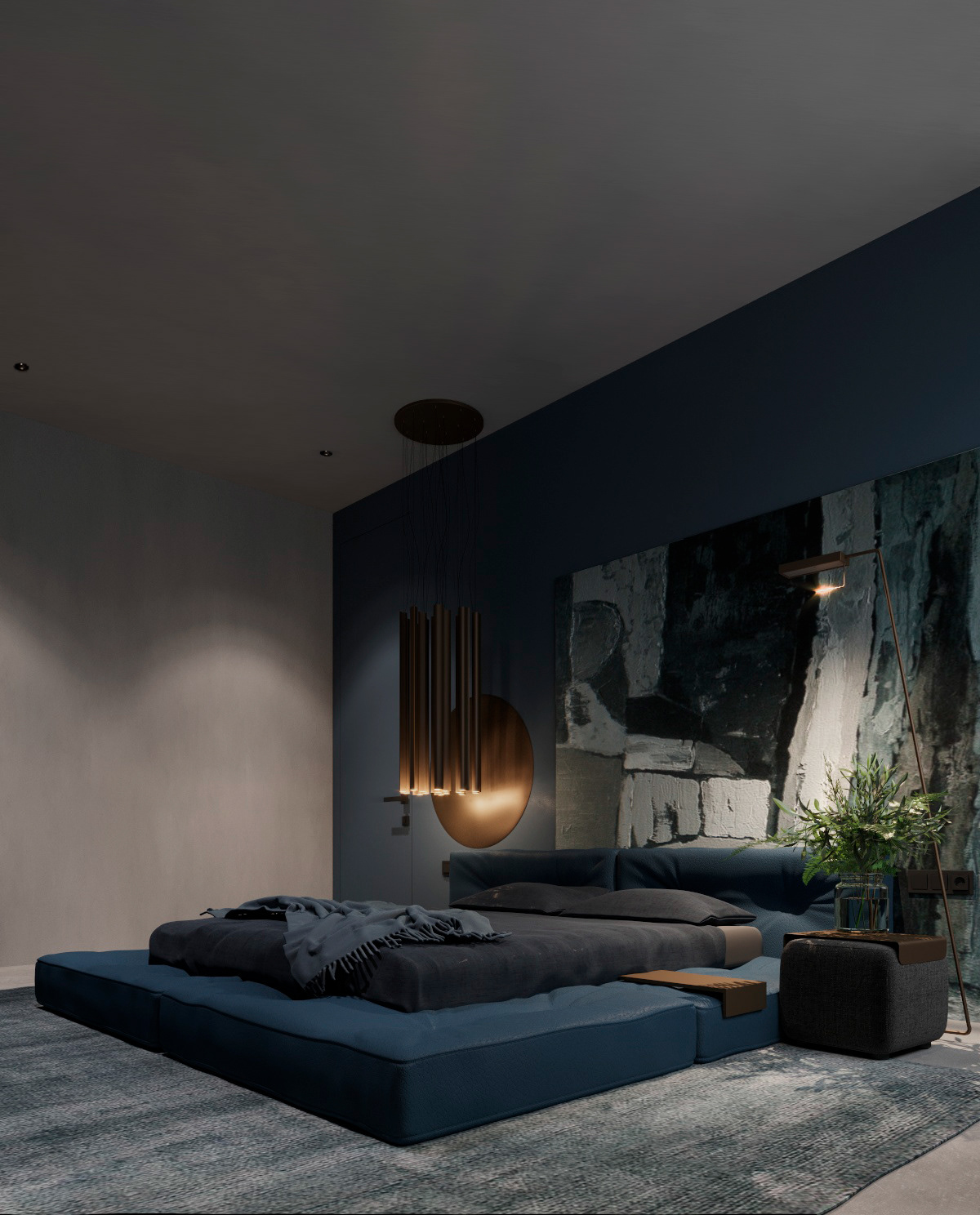 Interior design，wood，classical，bedroom，a living room，