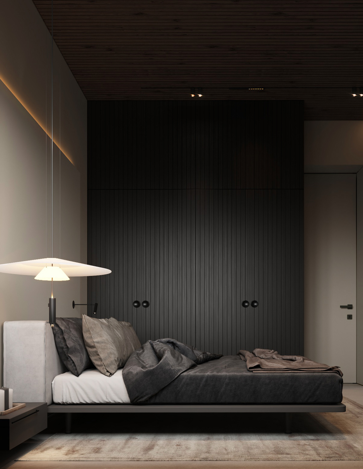 Interior design，wood，classical，bedroom，a living room，