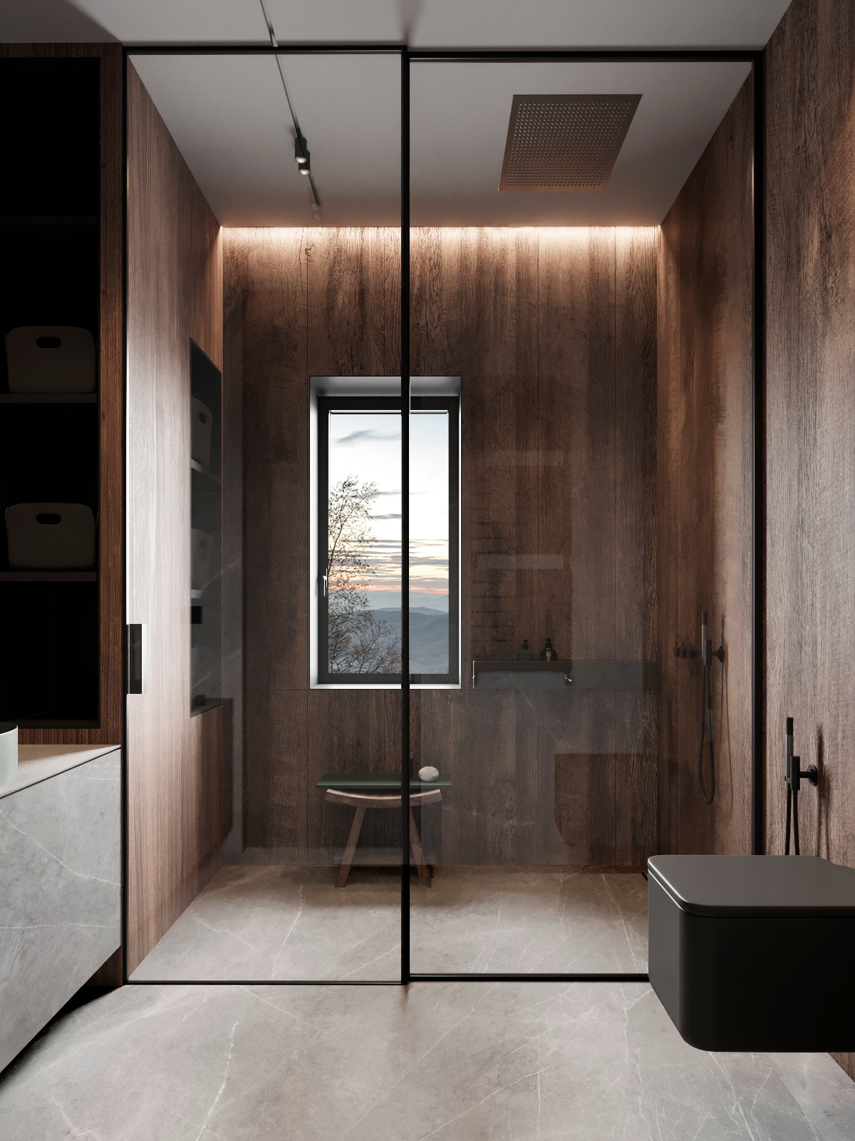 Interior design，wood，classical，bedroom，a living room，