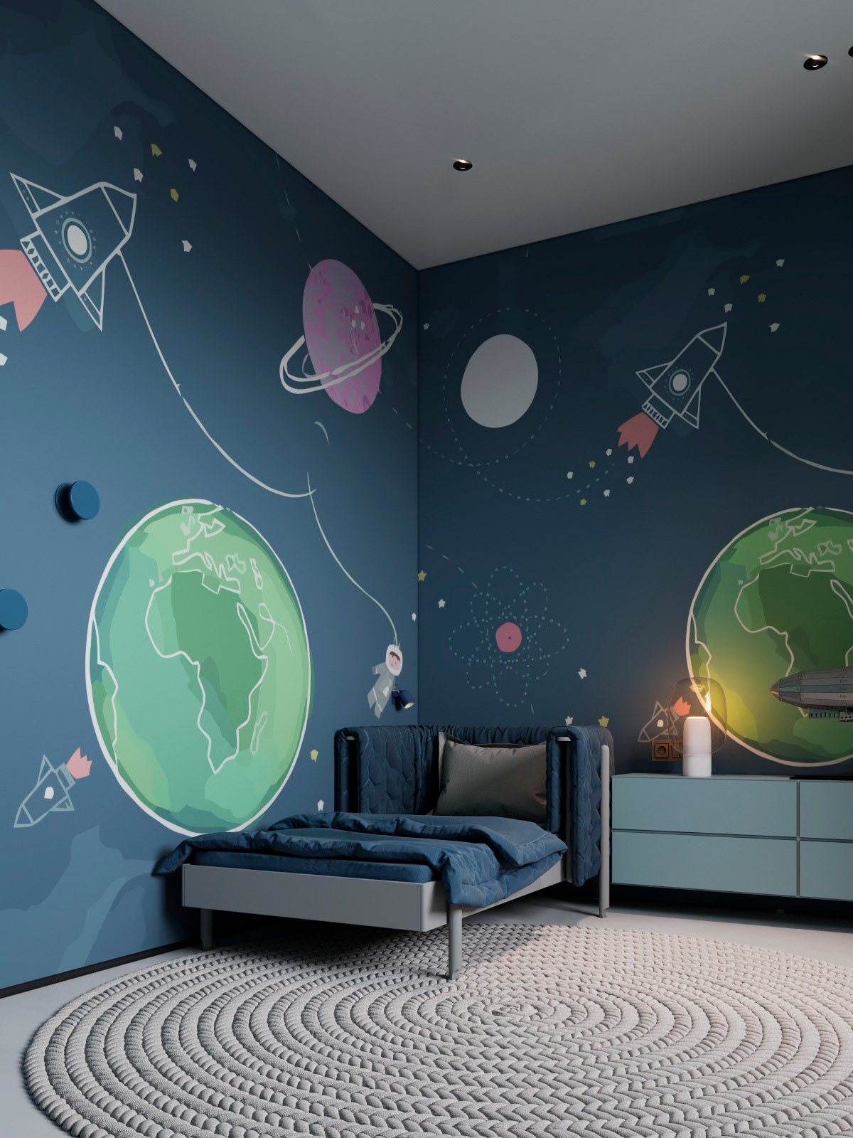 Interior design，wood，classical，bedroom，a living room，