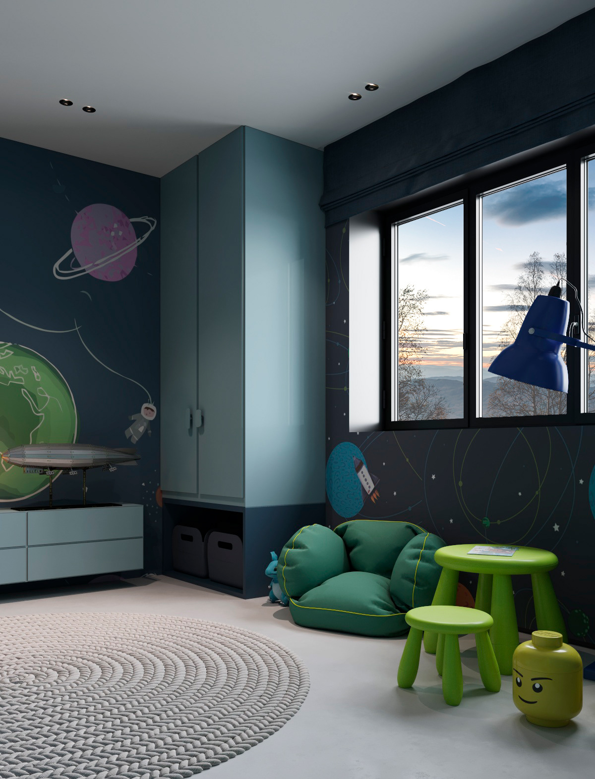 Interior design，wood，classical，bedroom，a living room，