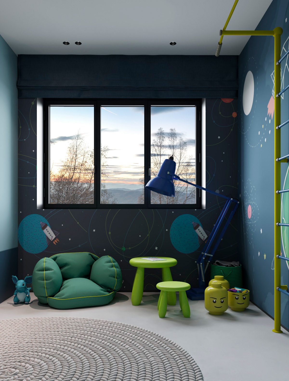 Interior design，wood，classical，bedroom，a living room，