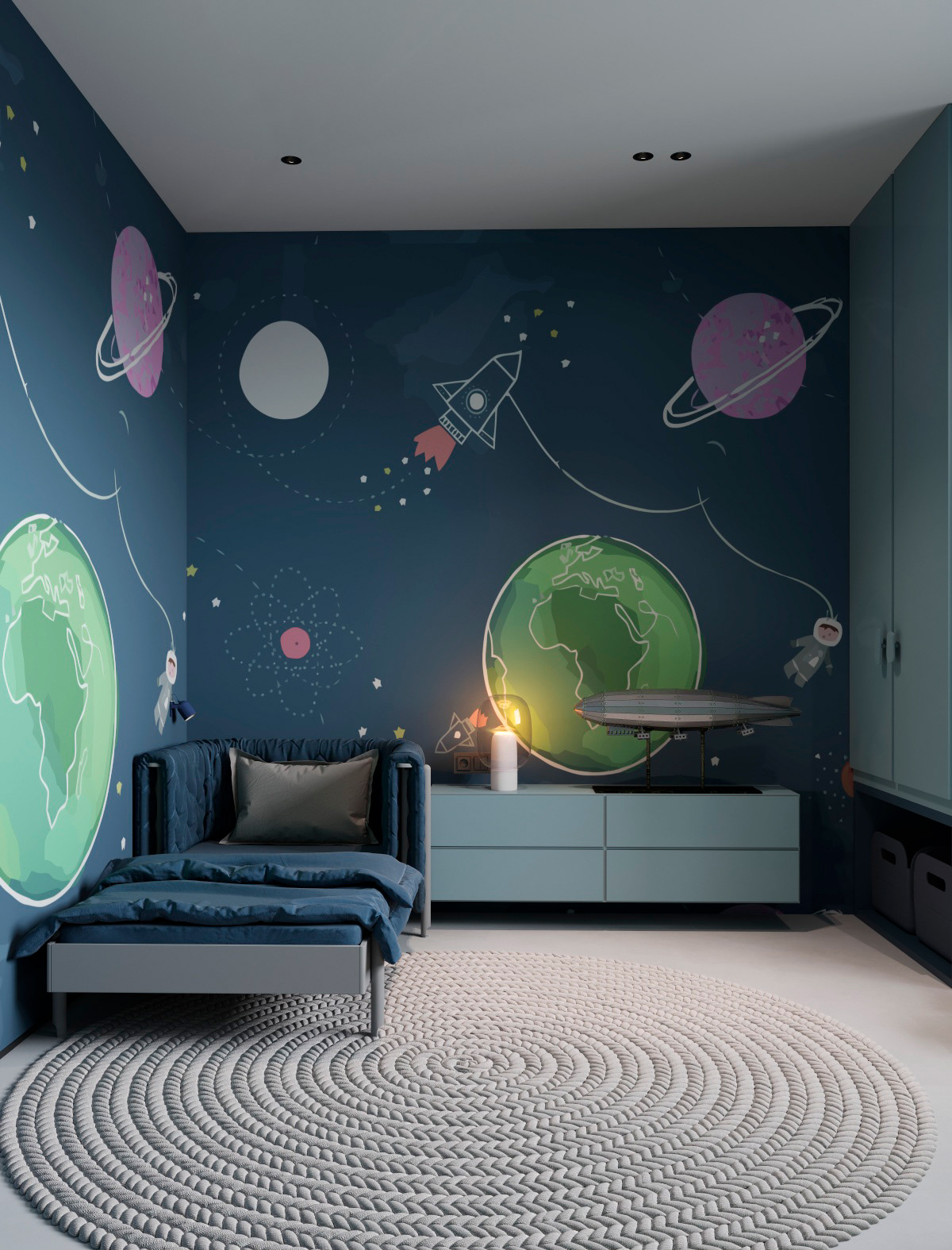 Interior design，wood，classical，bedroom，a living room，