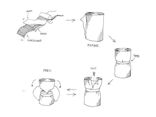 Cabbage chair，Paper chair，Folding chair，”Step back "design，Design master，Sato Da，