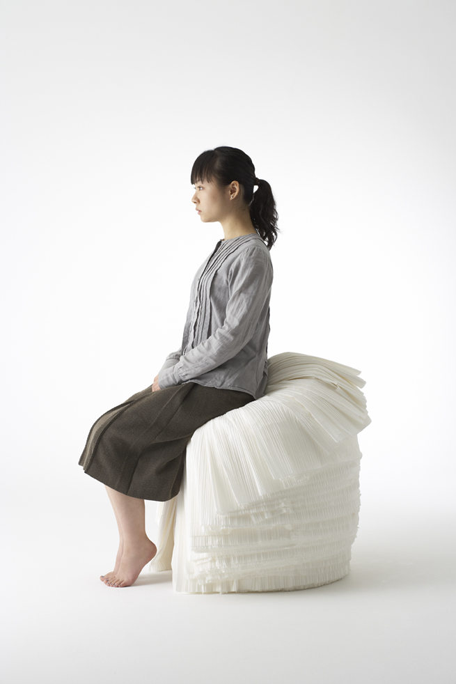 Cabbage chair，Paper chair，Folding chair，”Step back "design，Design master，Sato Da，