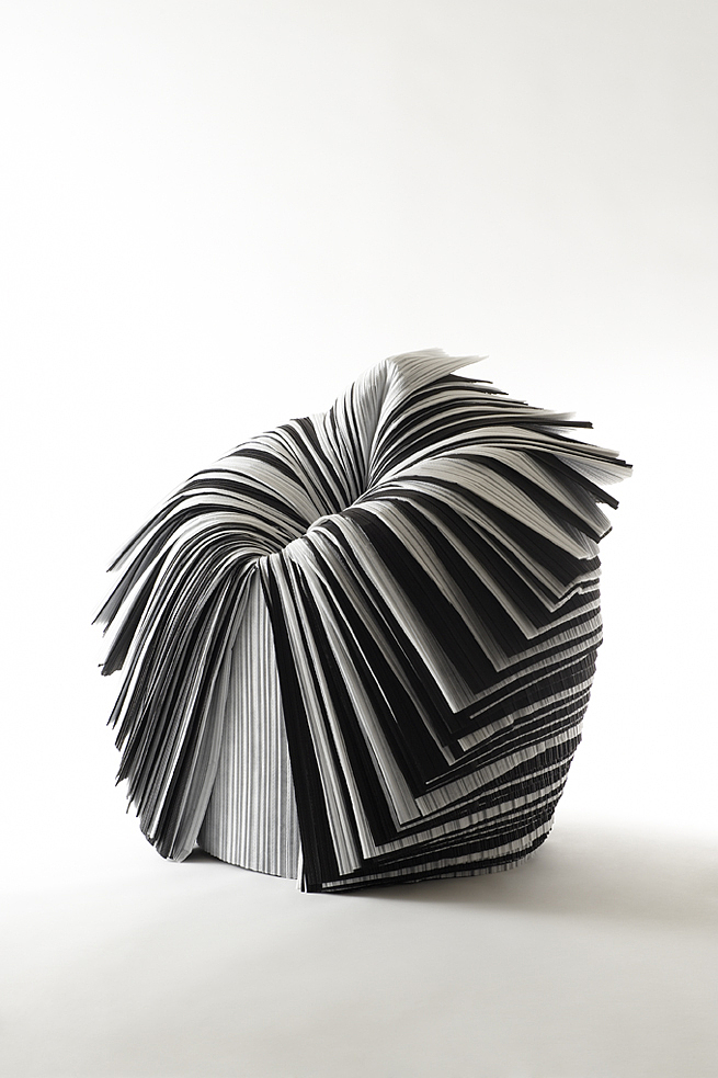 Cabbage chair，Paper chair，Folding chair，”Step back "design，Design master，Sato Da，