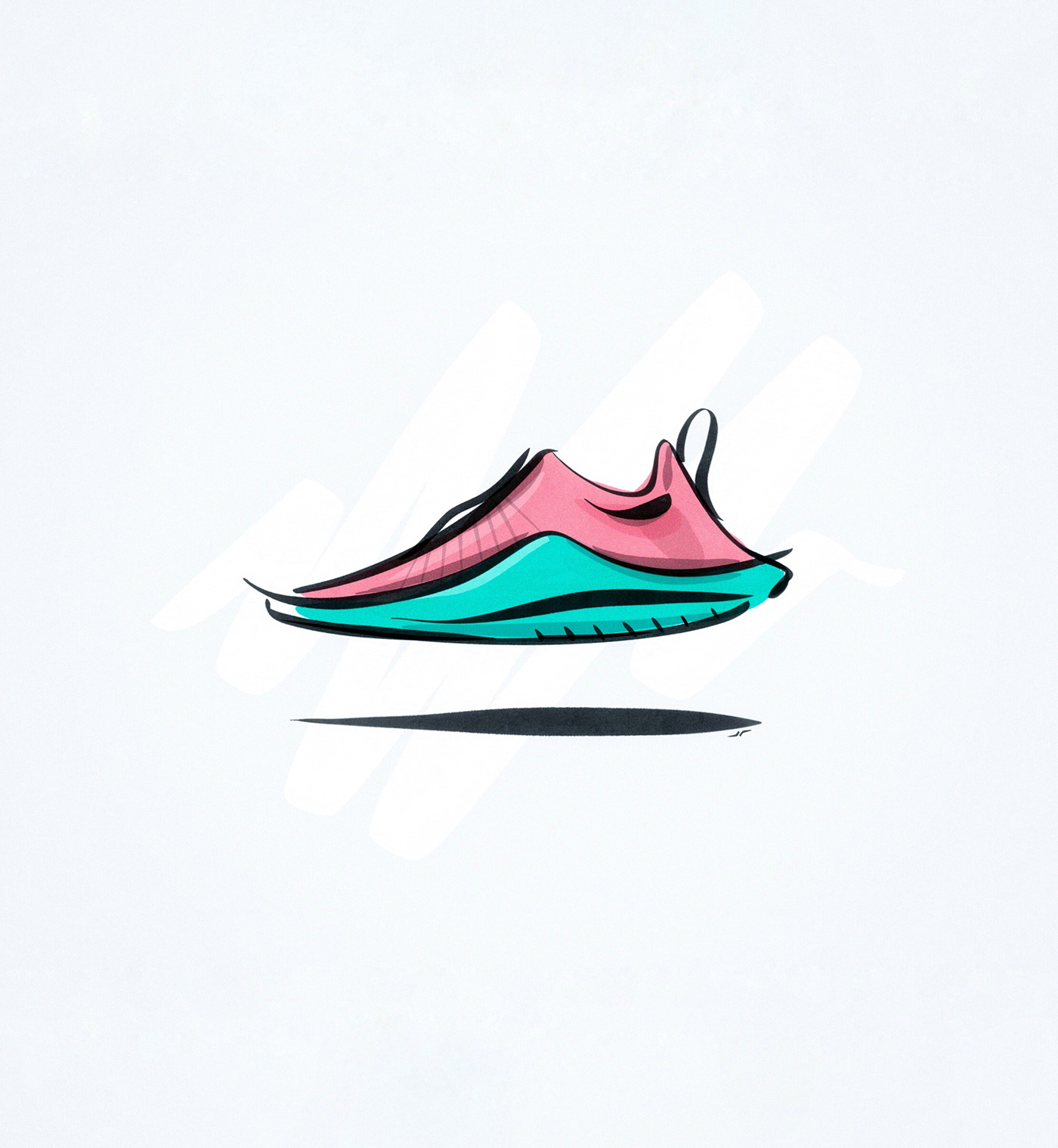 footwear，Hand drawn，Ubee ，illustration，fashion，