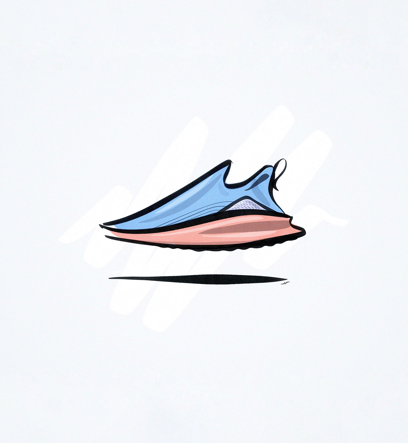 footwear，Hand drawn，Ubee ，illustration，fashion，