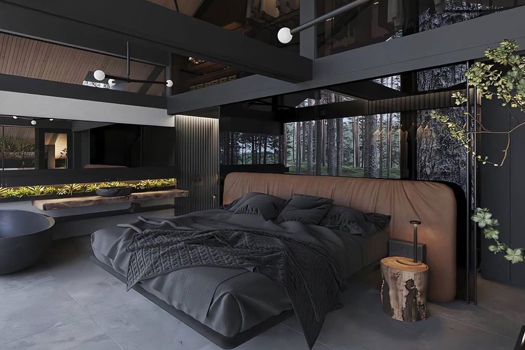 ALL BLACK，Interior design，modern，Simplicity，