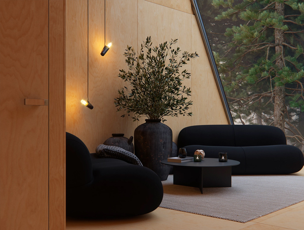 ALL BLACK，Interior design，modern，Simplicity，