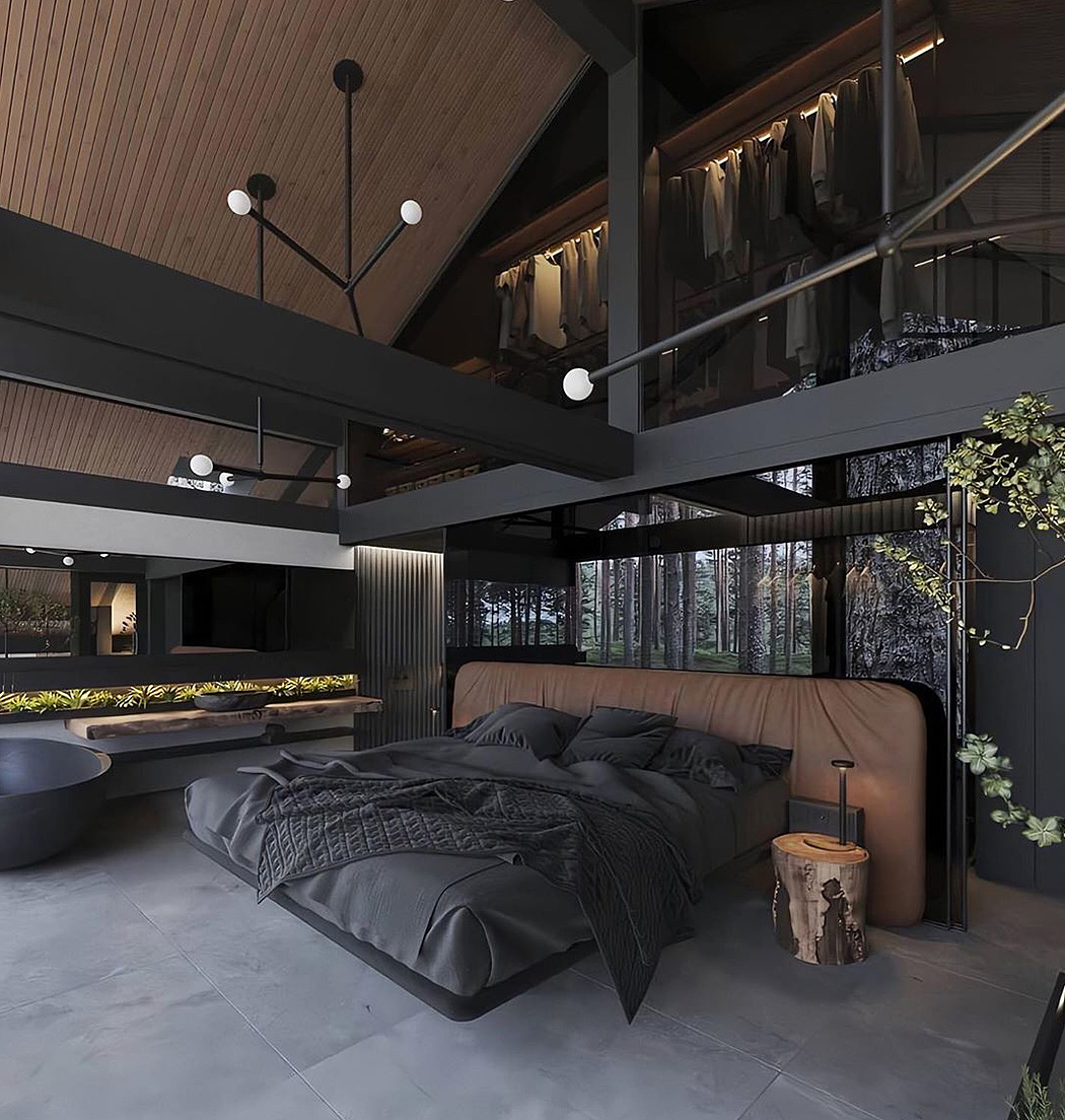 ALL BLACK，Interior design，modern，Simplicity，