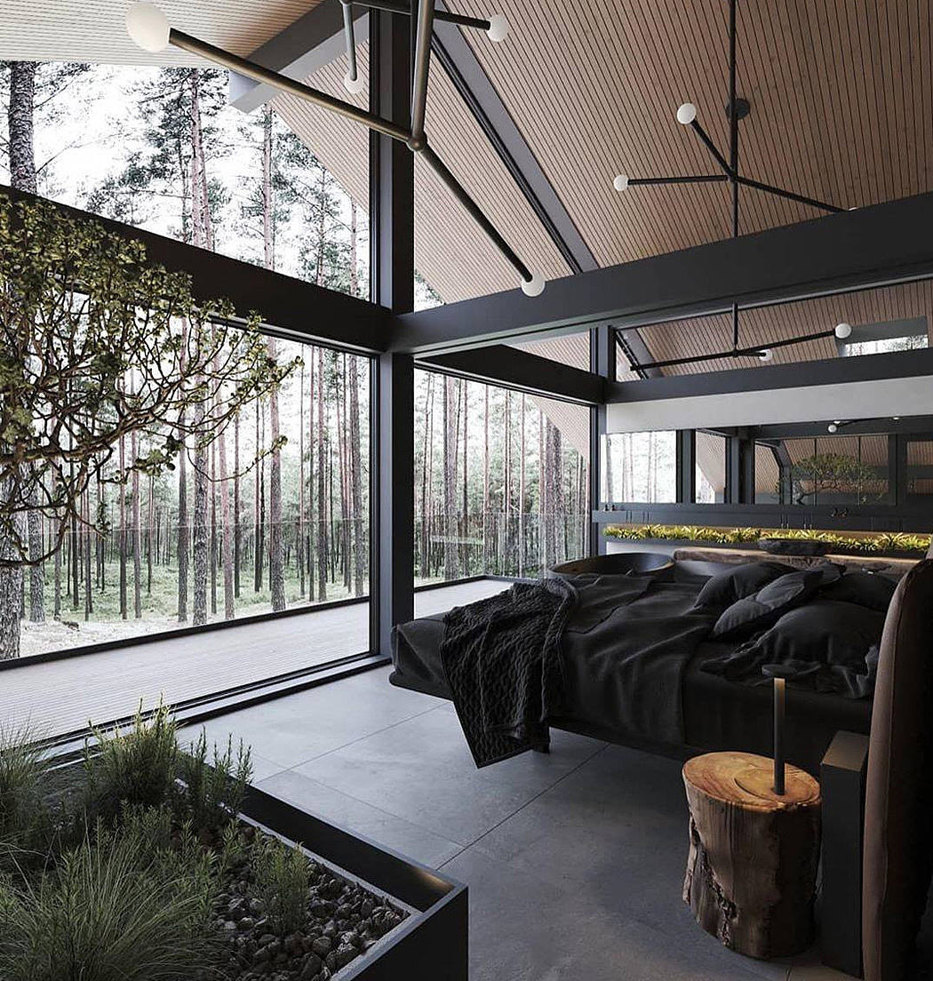 ALL BLACK，Interior design，modern，Simplicity，