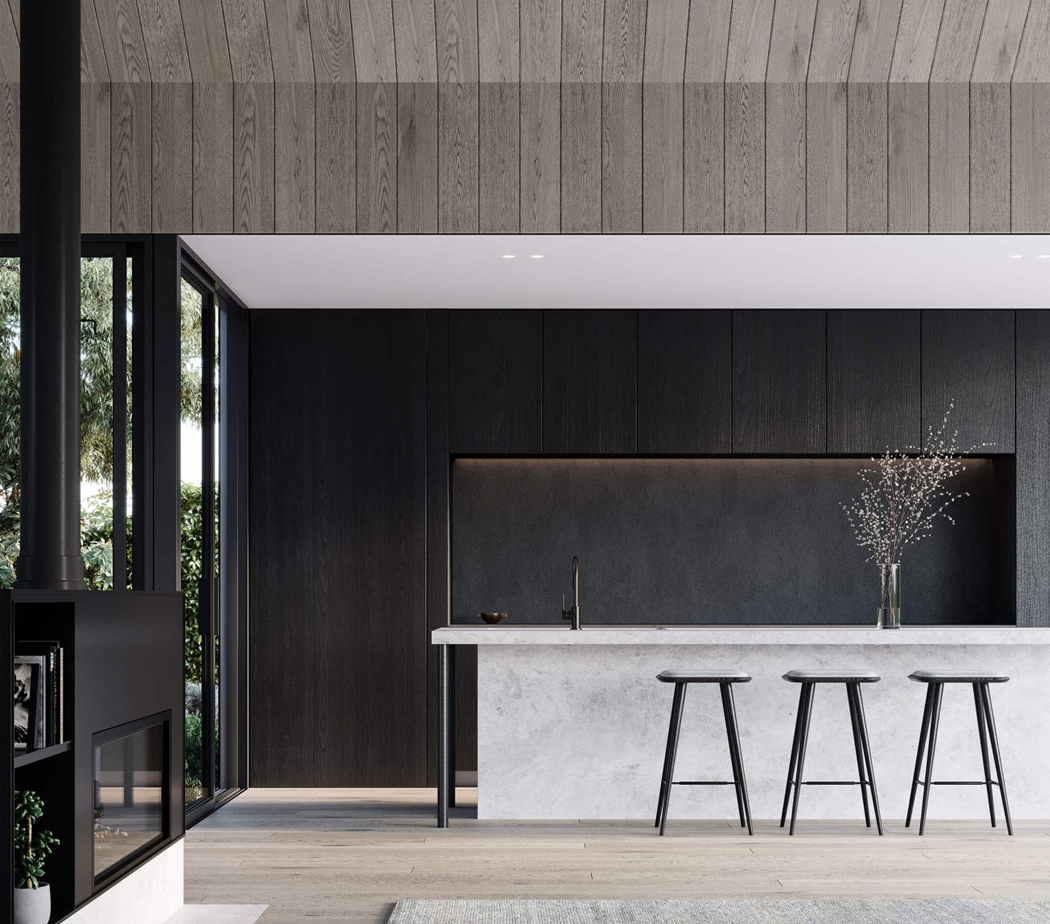 ALL BLACK，Interior design，modern，Simplicity，