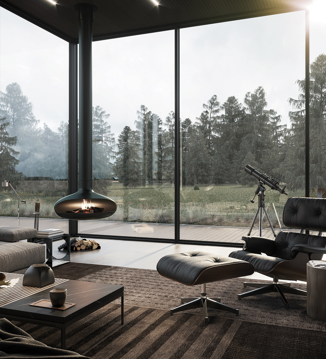 ALL BLACK，Interior design，modern，Simplicity，