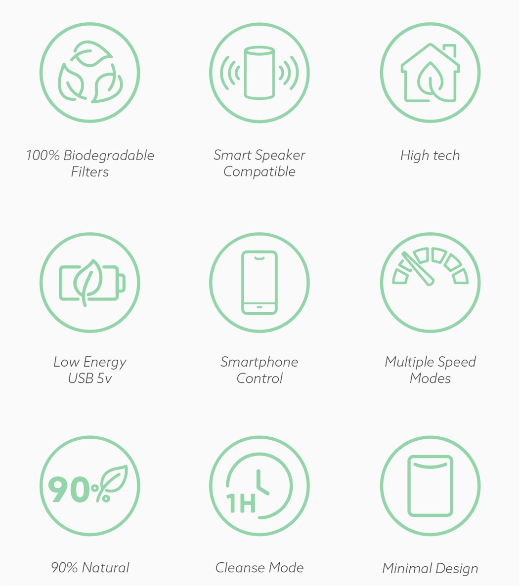 air cleaner，Briiv，green，