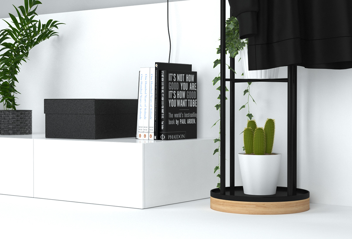 Reflection，Combined mirror，Clothes hanging，