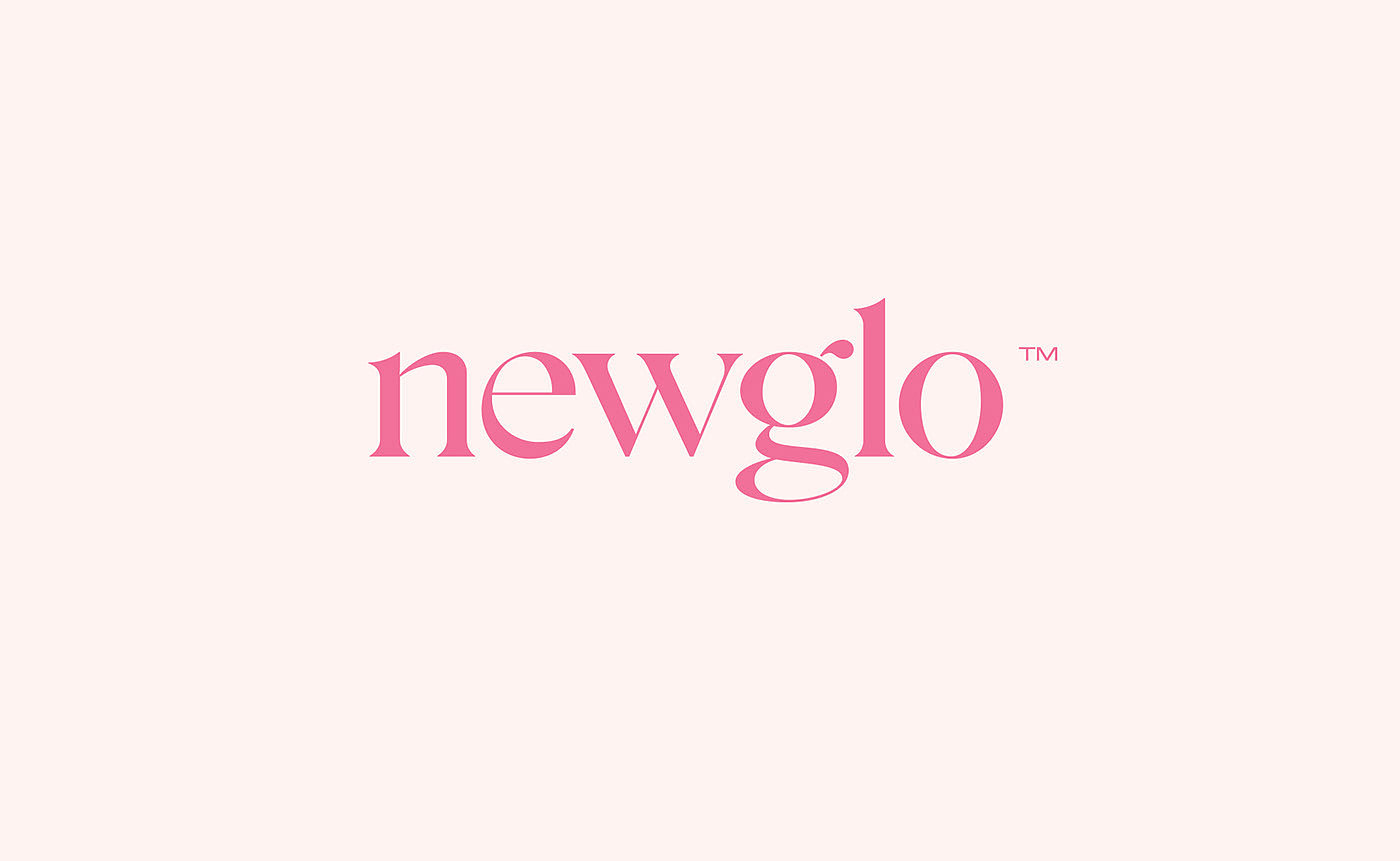 packing design，Newglo，Pink，Brand design，