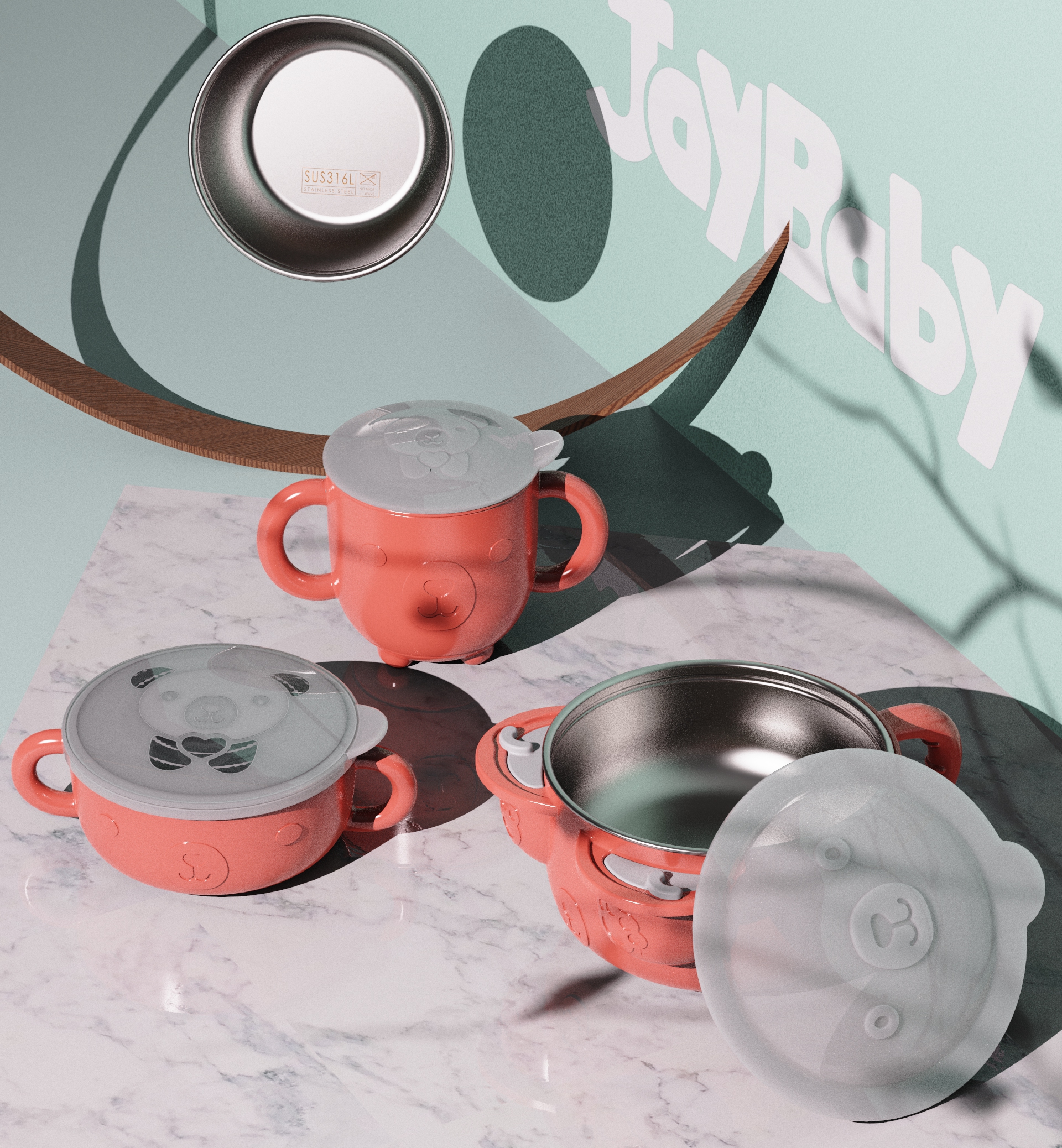 Mother and baby，Supplementary tableware，Biting music，Water filling bowl，Children tableware，