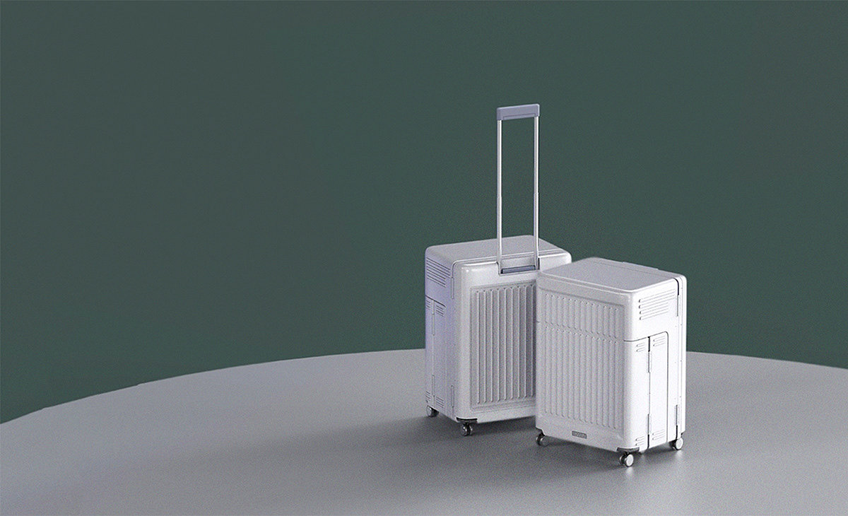 Dongjun Kim，ROOO，行李箱，银白色，可变性，