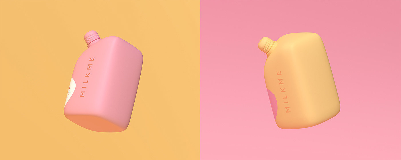 Ilya Volgin，MILKME，packing design，Pink，