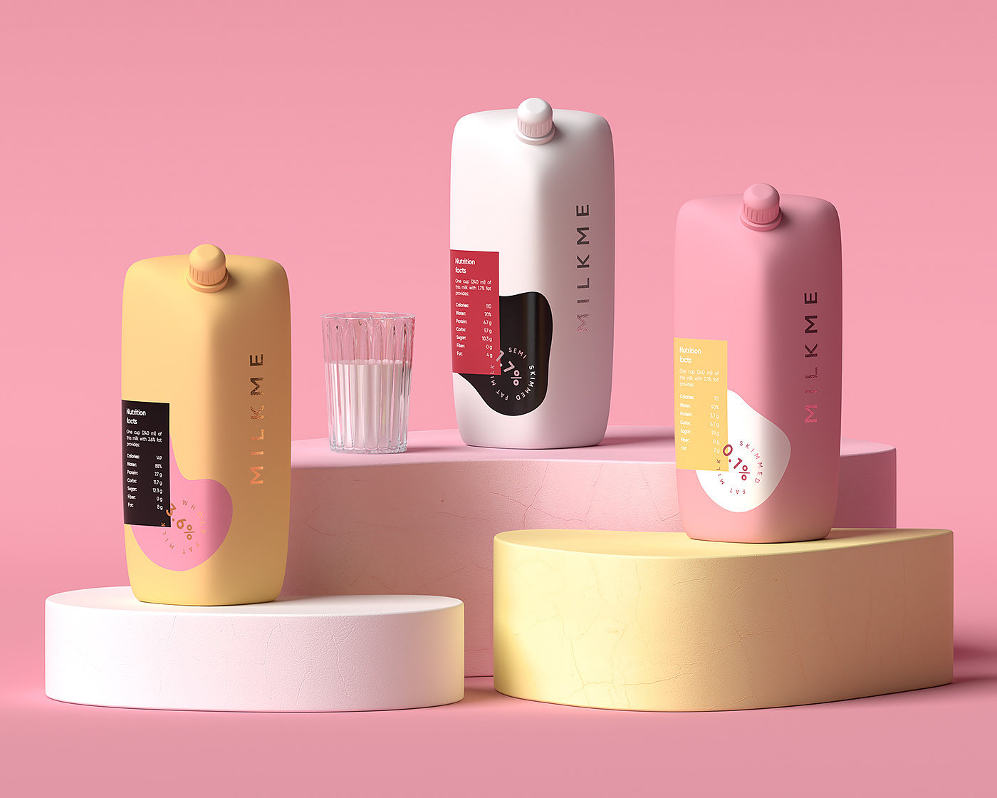 Ilya Volgin，MILKME，packing design，Pink，